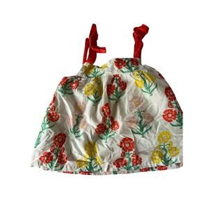 Mini boden floral linen tanks size 4-5